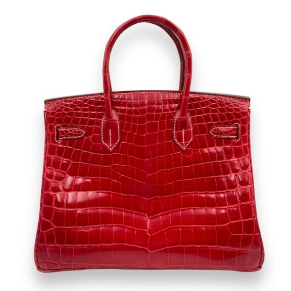 Birkin 30 Rouge in Shiny Niloticus, Palladium hardware - Image 2