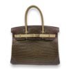 Grand Marriage Birkin 30 Multi-colour in Ostrich/Lizard/Matte Niloticus, Permabrass hardware