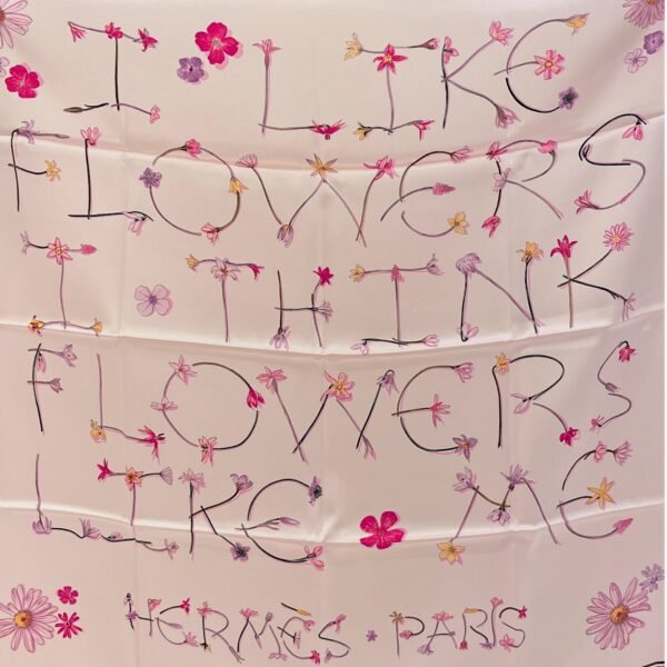 I like Flowers 70 Rose The/Kaki/Prun Scarf - Image 2