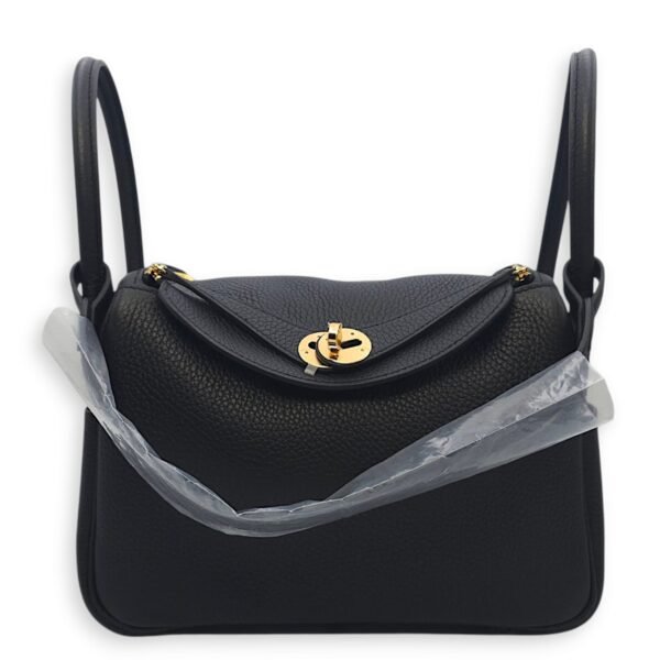 Lindy 26 Black in Clemence, Gold hardware - Image 3