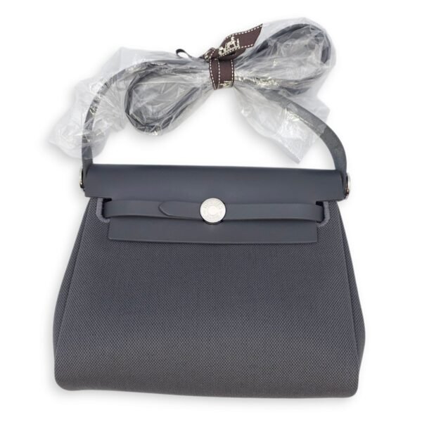 Herbag Mini Ardoise in Vache Hunter/Toile, Palladium hardware - Image 3