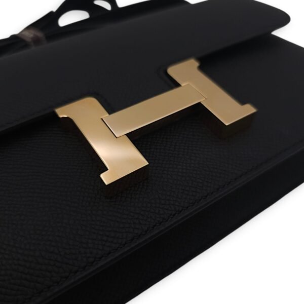 Constance Elan Black in Epsom, Rose Gold hardware - Image 7