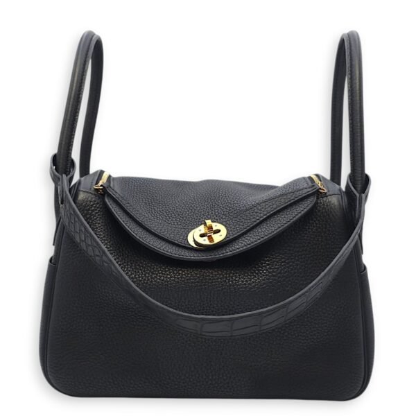 Lindy Touch 26 Black in Clemence/Matte Niloticus, Gold hardware - Image 5