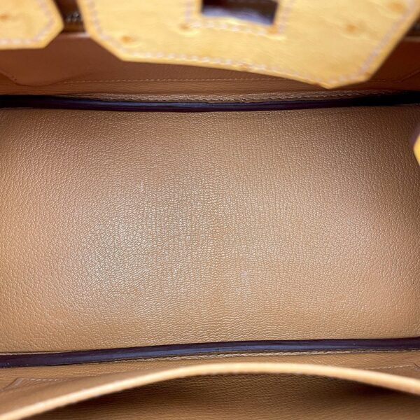 Birkin 25 Saffron in Ostrich, Palladium hardware - Image 6