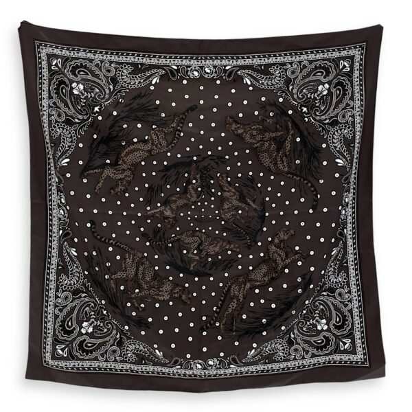 Guepards Bandana Embroidered 90 Caocao/Blanc Scarf