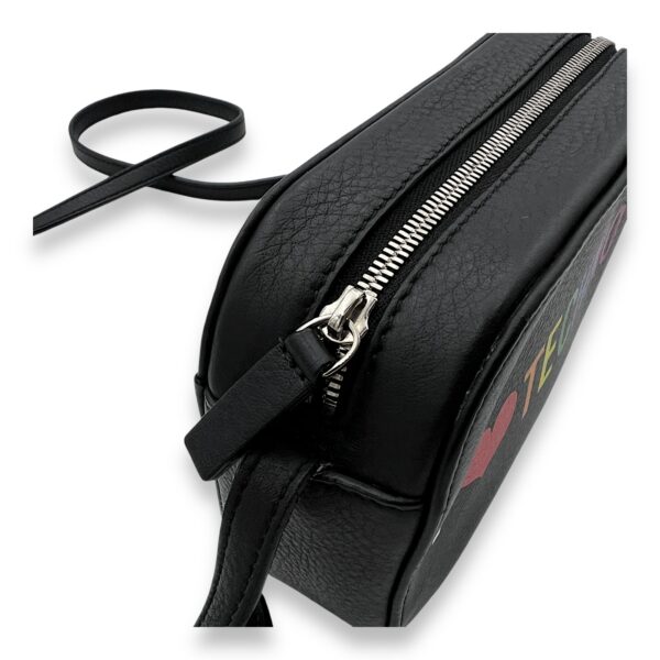 I Love Techno XS Everyday Camera Black Crossbody Bag in Calfskin, Silver hardware - Image 8