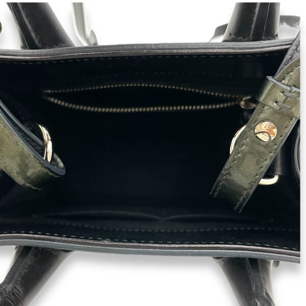 All Afternoon Top Handle Bag Green in Patent Leather, Silver hardware - Image 11