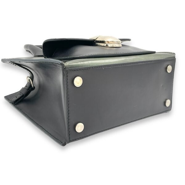 All Afternoon Top Handle Bag Green in Patent Leather, Silver hardware - Image 5