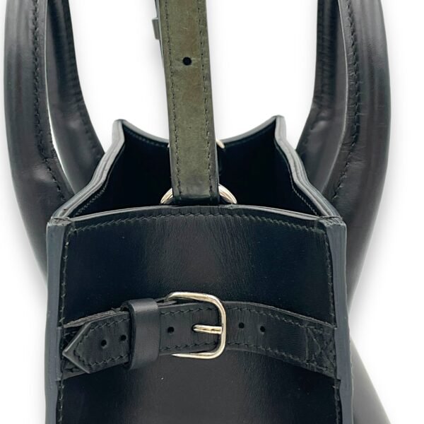 All Afternoon Top Handle Bag Green in Patent Leather, Silver hardware - Image 8