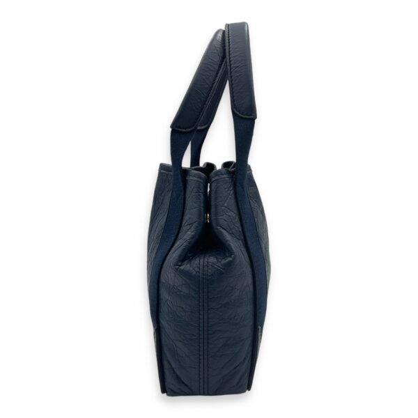 Cabas Top Handle Bag XS Blue in Lambskin - Image 4