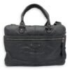 City Grey Messenger bag in Distressed Leather, Silver hardware