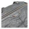 City Grey Messenger bag in Distressed Leather, Silver hardware - Image 17