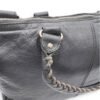 City Grey Messenger bag in Distressed Leather, Silver hardware - Image 27