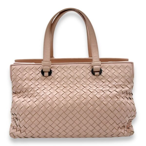 Accordion Top handle bag in Intrecciato leather, Gunmetal Hardware - Image 2