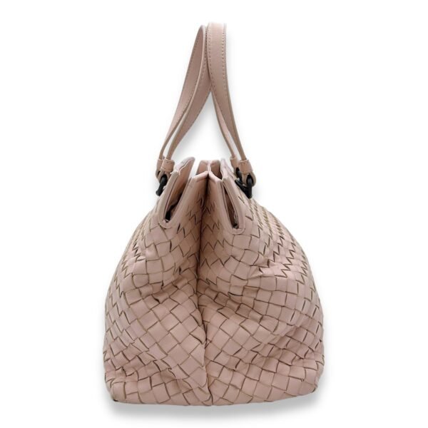 Accordion Top handle bag in Intrecciato leather, Gunmetal Hardware - Image 3