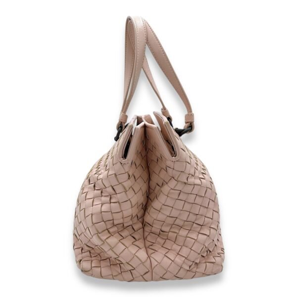 Accordion Top handle bag in Intrecciato leather, Gunmetal Hardware - Image 4