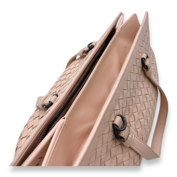 Accordion Top handle bag in Intrecciato leather, Gunmetal Hardware - Image 8