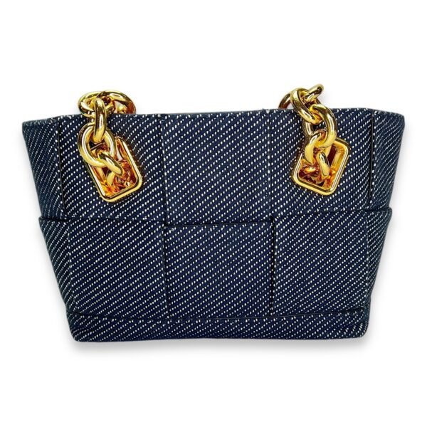 Arco Chain Blue Shoulder Bag in Denim, Gold hardware - Image 2