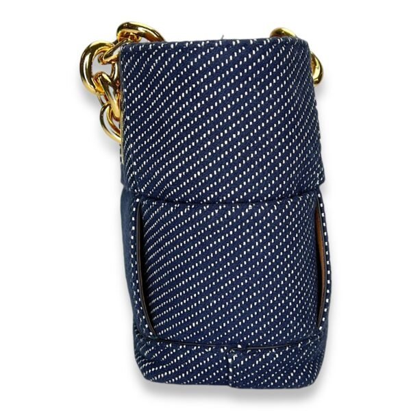 Arco Chain Blue Shoulder Bag in Denim, Gold hardware - Image 4