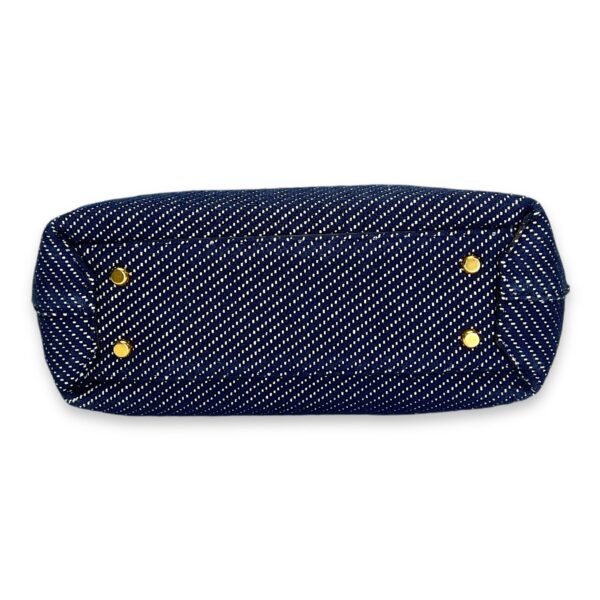 Arco Chain Blue Shoulder Bag in Denim, Gold hardware - Image 5