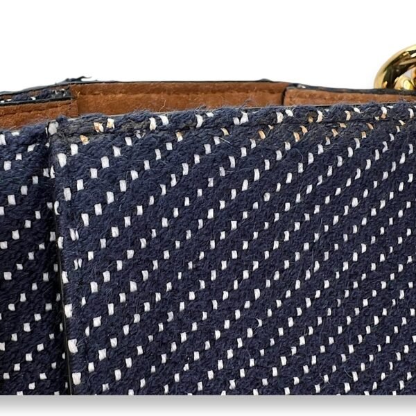 Arco Chain Blue Shoulder Bag in Denim, Gold hardware - Image 8