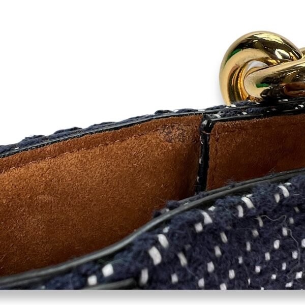 Arco Chain Blue Shoulder Bag in Denim, Gold hardware - Image 9