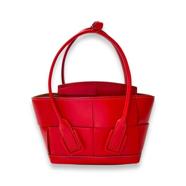 Arco Tote Bag Red in Lambskin, Silver hardware - Image 2