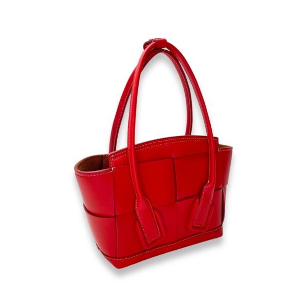Arco Tote Bag Red in Lambskin, Silver hardware - Image 4