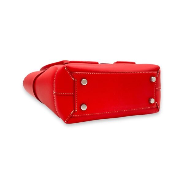 Arco Tote Bag Red in Lambskin, Silver hardware - Image 5