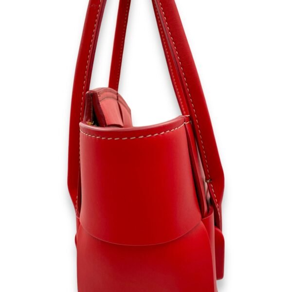Arco Tote Bag Red in Lambskin, Silver hardware - Image 8