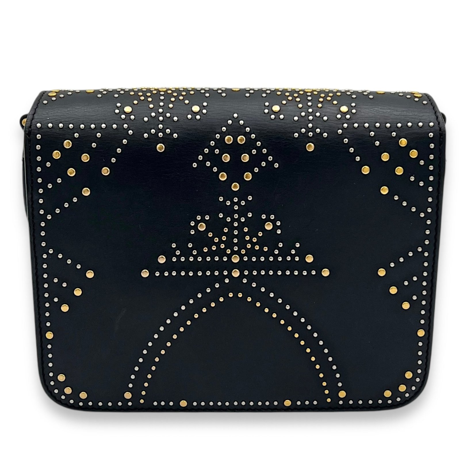 Birdie Studded Black Crossbody Bag in Calfskin, Mixed hardware - Image 2
