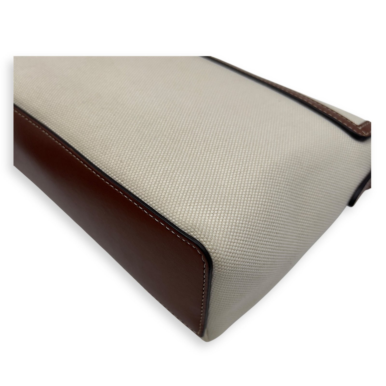 Horseferry Print Note Brown Crossbody Bag in Canvas, Gold hardware - Image 13