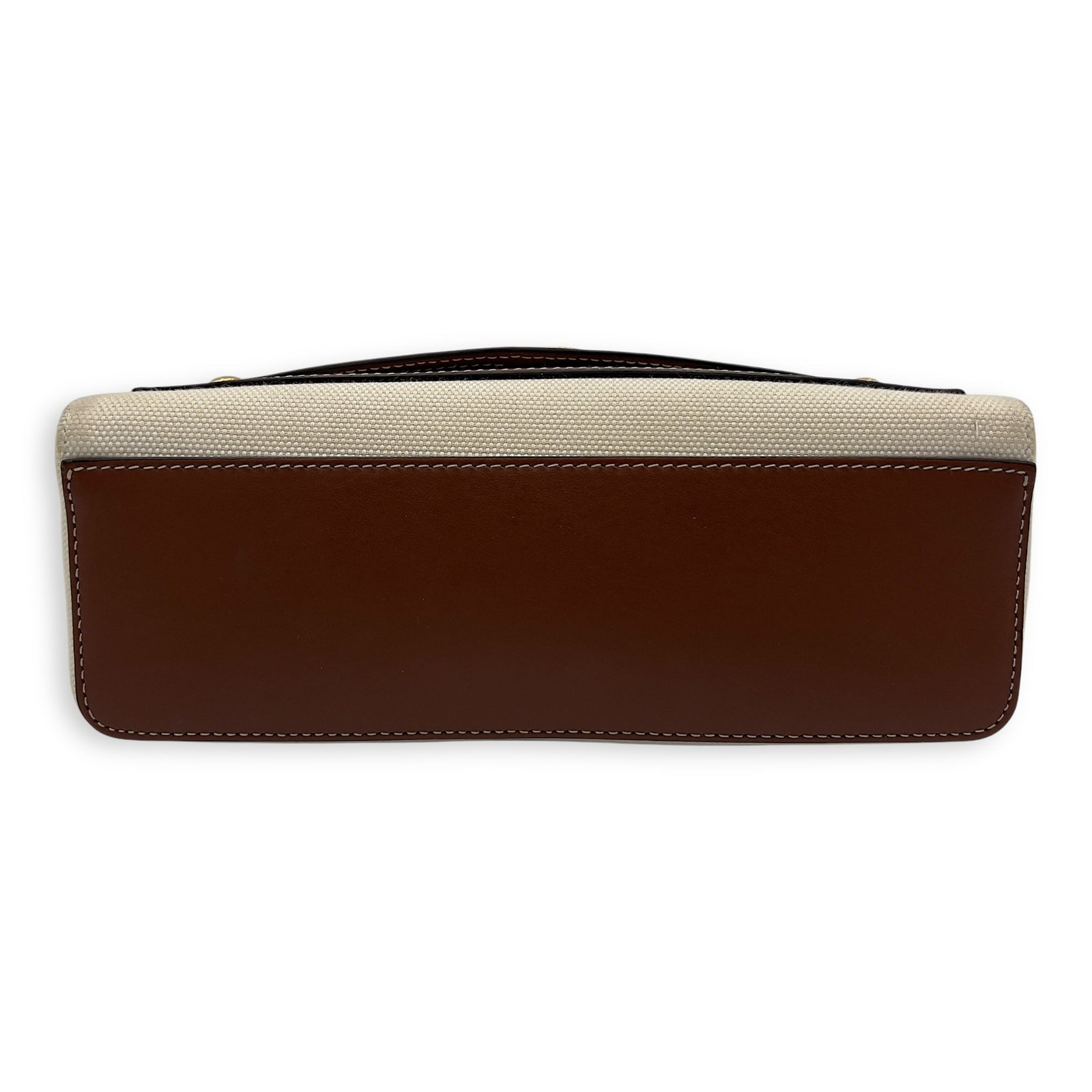 Horseferry Print Note Brown Crossbody Bag in Canvas, Gold hardware - Image 5