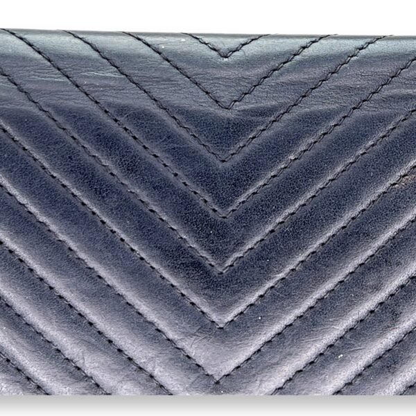 Boy Long Black Wallet in Calfskin, Silver hardware - Image 11