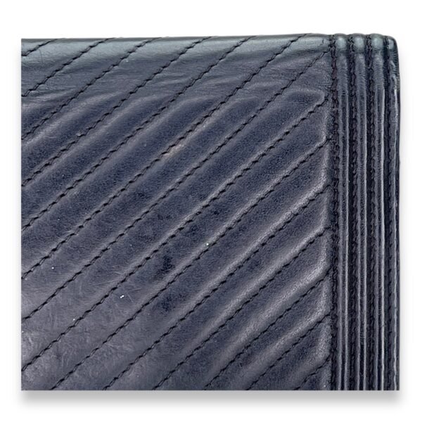 Boy Long Black Wallet in Calfskin, Silver hardware - Image 8