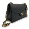 Matelasse Coco Mark Black Crossbody Bag in Lambskin, Gold hardware - Image 2