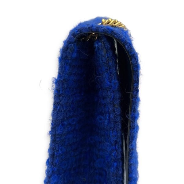 Kate Small Blue Crossbody Bag in Tweed, Gold hardware - Image 11