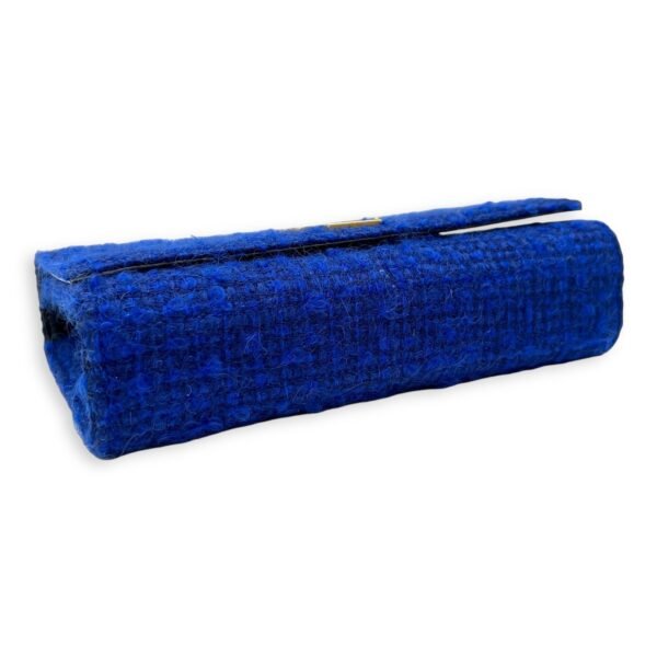 Kate Small Blue Crossbody Bag in Tweed, Gold hardware - Image 5