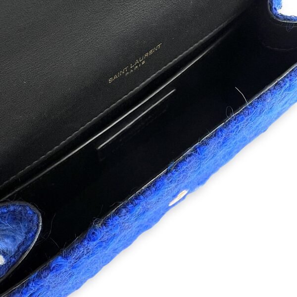Kate Small Blue Crossbody Bag in Tweed, Gold hardware - Image 6