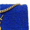 Kate Small Blue Crossbody Bag in Tweed, Gold hardware - Image 9