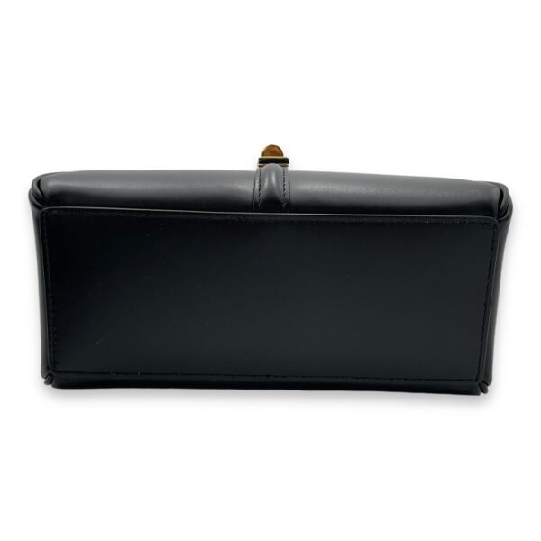 16 Mini Black Top Handle Bag in Calfskin, Gold hardware - Image 5