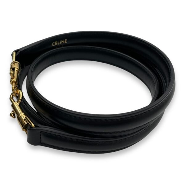16 Mini Black Top Handle Bag in Calfskin, Gold hardware - Image 9