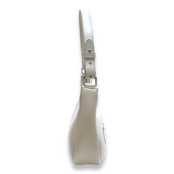 Ava Shoulder Bag  White in Calfskin , Silver Hardware - Image 4