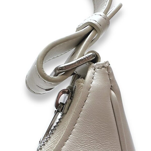 Ava Shoulder Bag  White in Calfskin , Silver Hardware - Image 9