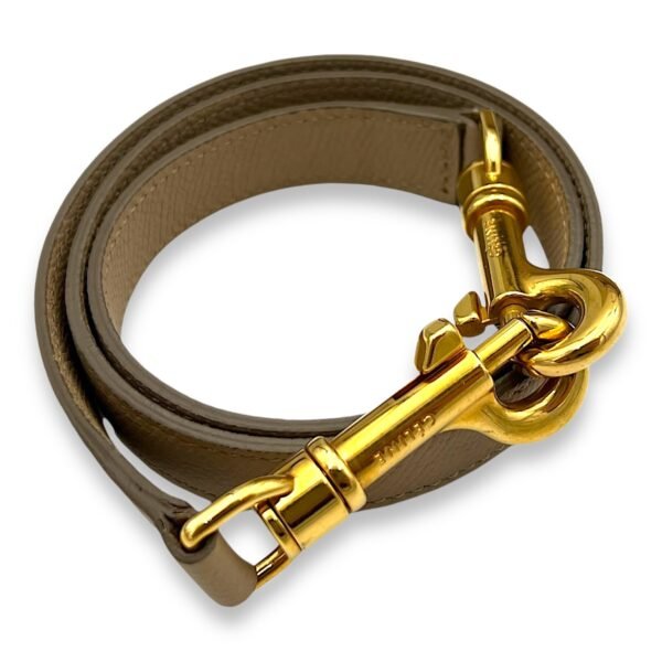Belt Mini Beige Top Handle Bag in Calfskin, Gold hardware - Image 10