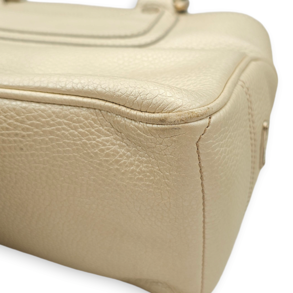 Boogie Carryall Silver Top Handle Bag in Calfskin, Palladium hardware - Image 13