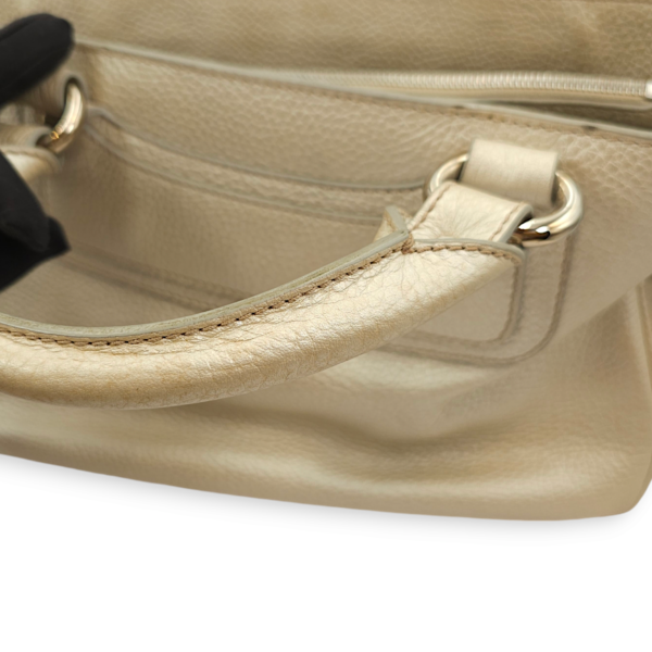 Boogie Carryall Silver Top Handle Bag in Calfskin, Palladium hardware - Image 14