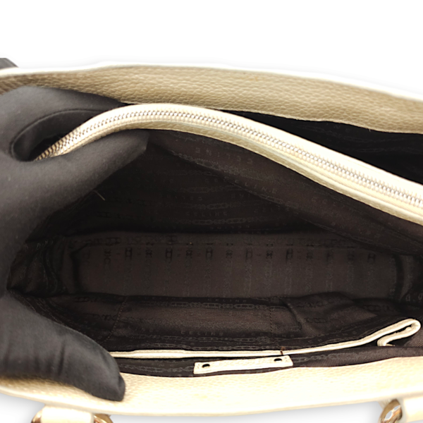 Boogie Carryall Silver Top Handle Bag in Calfskin, Palladium hardware - Image 6