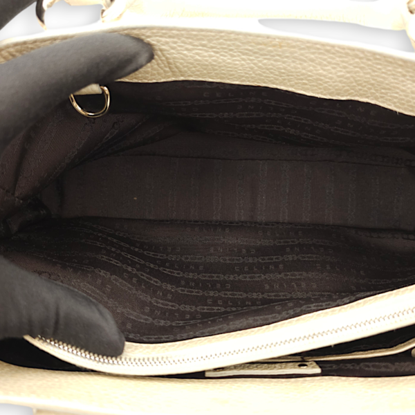 Boogie Carryall Silver Top Handle Bag in Calfskin, Palladium hardware - Image 7