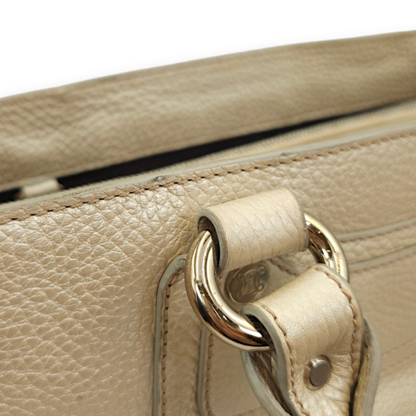 Boogie Carryall Silver Top Handle Bag in Calfskin, Palladium hardware - Image 9